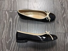 Vintage Salvatore Ferragamo Boutique Patent Leather Ballet Shoes Flats Size 7.5