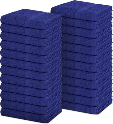 Pack of 24 100% Cotton Hand Towels, Salon Towels Hand Towel (PK 24) Royal-blue