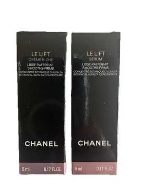 Chanel Le Lift Serum Botanical Alfalfa Concentrate 5 ml + 5ml Creme Riche NEU!!