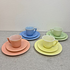 Vintage Hazel Atlas Pastel Children's Dishes Little Hostess Tea Party Set 12 pcs