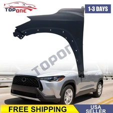 Primered Front Left Driver Side Fender for 2022-2023 Toyota Corolla Cross
