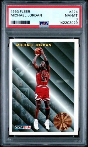 1993 FLEER #224 MICHAEL JORDAN PSA 8