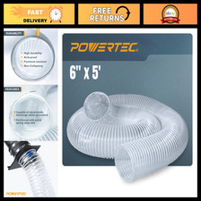 6" x 5' Flexible PVC Dust Collection Hose for Woodworking, Garage Pets Tunnel