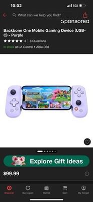 Backbone  One Mobile Gaming Controller 2nd Gen (USB-C) PURPLE BB-51-P-PT