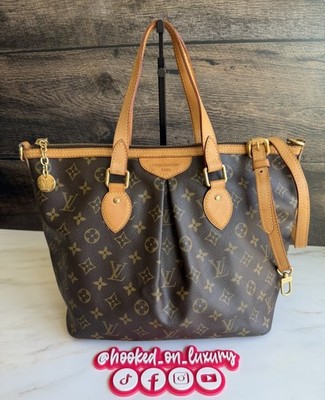 Authentic Louis Vuitton Palermo PM 2 Way Shoulder Crossbody Handbag Purse Tote