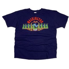 Anvil Single Stitch Washington Apple Tee Shirt Navy Blue 2XL