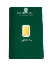Royal Mint Merry Christmas 1g Gold Bar 999.9 Fine Bullion Sealed Gift UK