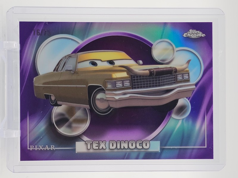 TEX DINOCO 2026 TOPPS CHROME DISNEY PIXAR PURPLE REFRACTOR /75 #19 Q3694