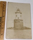 Rare Antique Victorian American Lighthouse Seaside Nautical Cabinet Card Photo! — photo 5