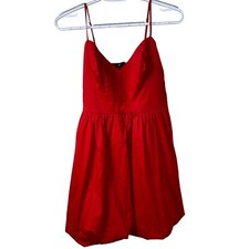 NWT Express Red Dress Fit & Flare Babydoll Sleeveless Party Cocktail Dress SZ S