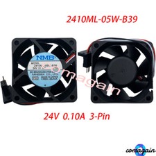 1 For NMB 2410ML-05W-B39 Double Ball Drive Cooling Fan 24V 0.10A 3Pin 60 60 25mm