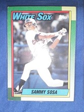 1990 Topps Sammy Sosa Rookie Card #692 with Error! RARE D.O.B. MVP. rookie card picture