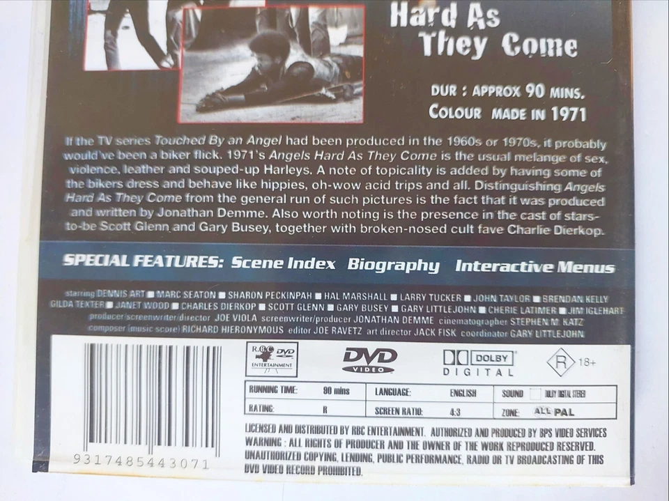 Angels Hard As They Come (Multi Region DVD) FREE Next Day Post from NSW - - CULT - Image 4 of 4