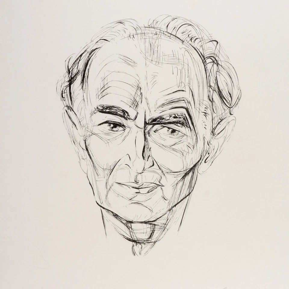 Eduard Hopf: Lithografie-handsigniert-Porträt »Johannes Böse« Griffelkunst - Bild 4 von 4