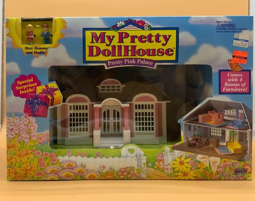 Vintage 1994 Galoob Toys My Pretty Doll House Pretty Pink Palace - Bild 1 von 4