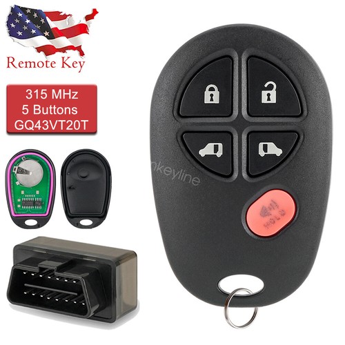For 2009 2010 2011 2012 2013 2014 2015 2016 Toyota Sienna Remote Key Fob + Tool