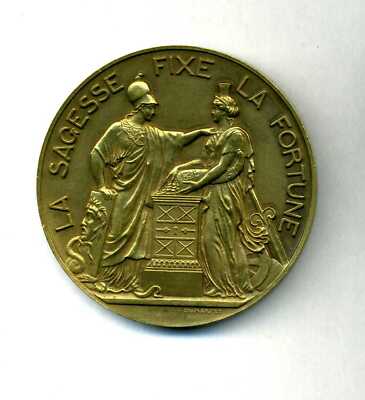 Médaille BR 150 Ans Banque De France - La Sagesse Fixe La Fortune - Dumarest - Année 1950