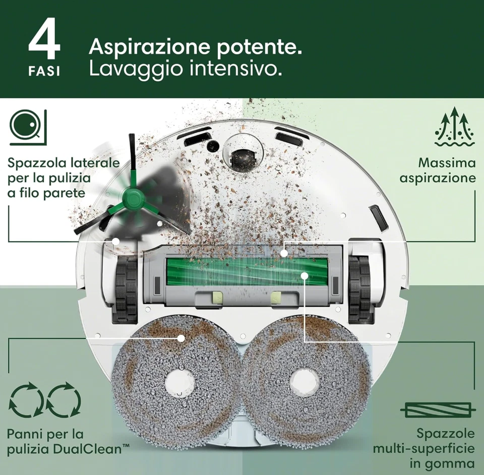 iRobot Roomba plus 405Combo+Stazione AutoWash, Robot Aspirapolvere Lavapavimenti - Immagine 3 di 4