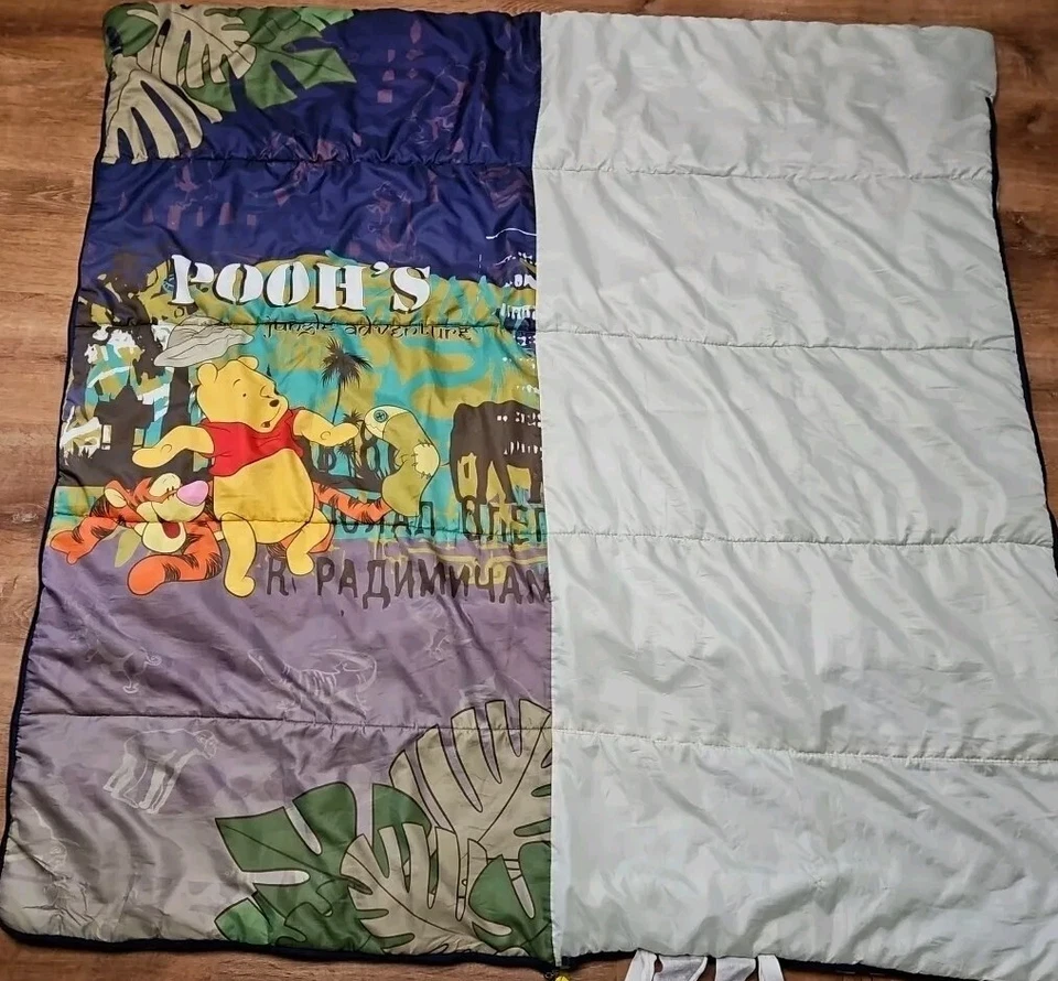 Disney Winnie the Pooh Niños Saco de Dormir Pooh's Jungle Adventures 58" X 58" Usado Foto 4 de 4