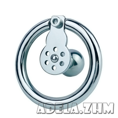 Stainless Steel Male Chastity Device Flat Cage Drain Tube Men Metal Lock Belt