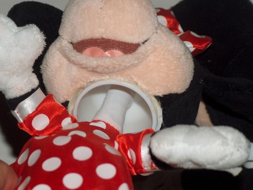 disney store minnie & mickey mouse 10" stuffed plush wobbly head