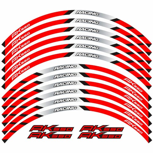 17 inch CUSTOM RIM STRIPES WHEEL DECAL TAPE STICKER KIT FOR KYMCO AK 550 AK550 - Picture 10 of 15