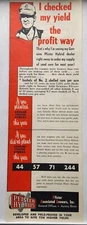 1954 Pfister Hybrids Assoc Growers Seed Farmer Farm Print Ad Aurora IL