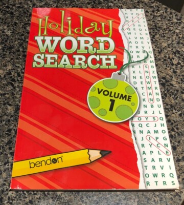 Crossword Puzzle book, Holiday Words, Vol 1 from Bendon