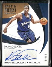 2020-21 Immaculate Collection Rod Strickland Past and Present Signatures #/99