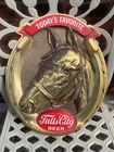 VINTAGE HORSE FALLS CITY BEER PLASTIC SIGN 14" X 18"   1973