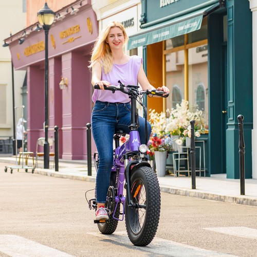 MaxFoot 20'' 1000W Electric Folding Biycle Full Suspension MF-19 EBIKE 7 Speeds - Picture 15 of 15