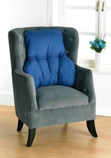 ORTHOPEDIC BACK SUPPORT LUMBER PILLOW CUSHION FOR CHAIR SOFA (NAVY)