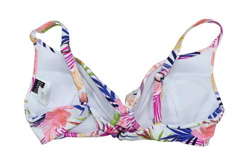 Island Escape Size 10 Underwire Twist Front Tropical Swimwear Bikini Top NWT - Picture 2 of 2
