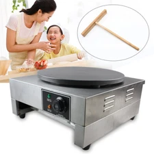 1.5 Commercial Electric Single Crepe Maker/Kitchen Pancake Machine Nonstick 16in
