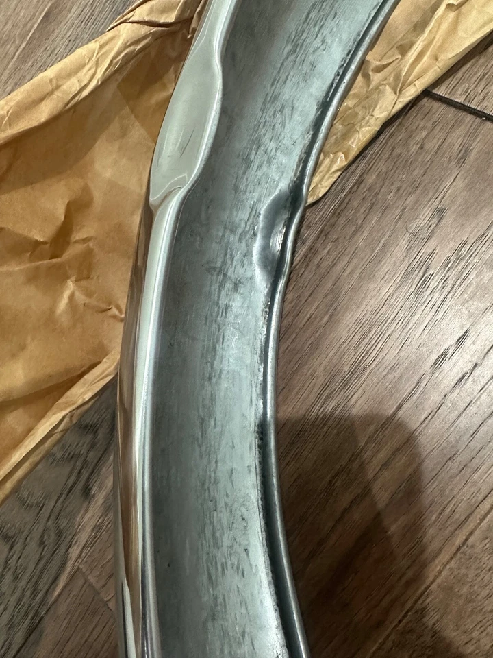 Guardabarros delantero de acero inoxidable Triumph TR5T BSA B50 B50MX PN# 97-4072 Foto 3 de 4