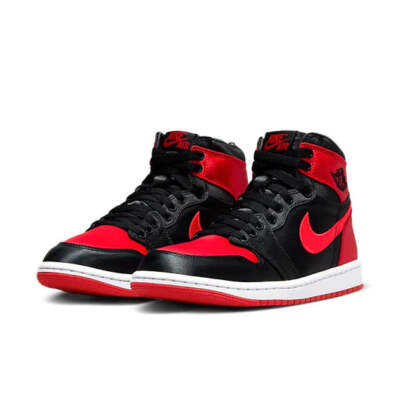 Size 9.5 - Air Jordan 1 Retro OG 2023 High Satin Bred W for sale