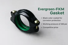4" Ductile Iron eBlack coated Groove Coupling with EverGreen-FKM Gasket for fuel