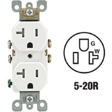 10 -Leviton 20A White Tamper Resistant Residential Grade 5-20R Duplex Outlet
