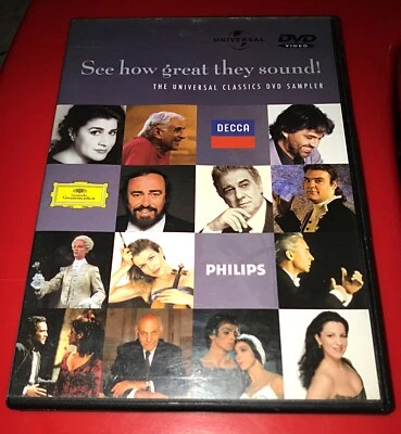 UNIVERSAL CLASSICS DVD SAMPLER FROM DECCA PHILIPS DEUTSCHE GRAMMOPHON - Image 1 of 3