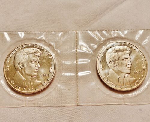 2 x 1993 Five Dollar Coins - Attractive High Grade Collectibles - Foto 1 di 3