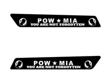 POW/MIA Saddlebag Latch Inserts for Harley Touring 2014-Current. USA Made