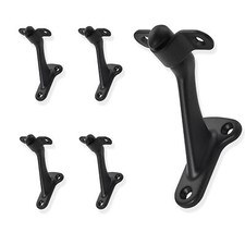 2 Pack 3 Inch Hand Rail Bracket Black Stair Brackets Heavy Duty Handrail Brac...