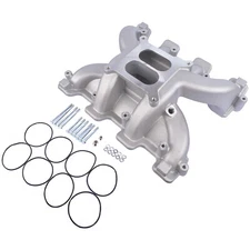 300-130 Dual Plane Carbureted Intake Manifold for GM LS1/LS2/LS6 Satin 5.7L 6.0L