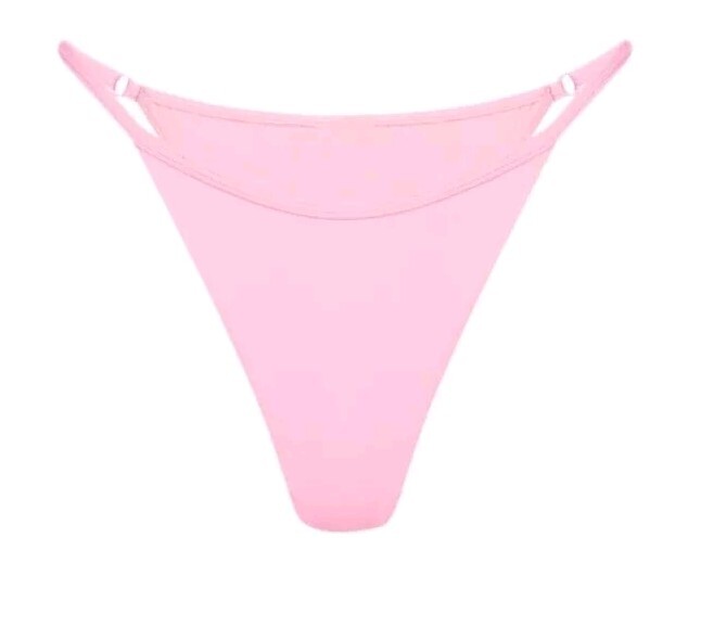 GOOD AMERICAN PERFECT FIT ADJUSTABLE SUGAR PINK BIKINI BOTTOM SIZE 5 (2XL)