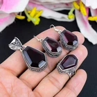 Red Garnet Gemstone Vintage Style Handmade 925 Sterling Silver Jewelry Set