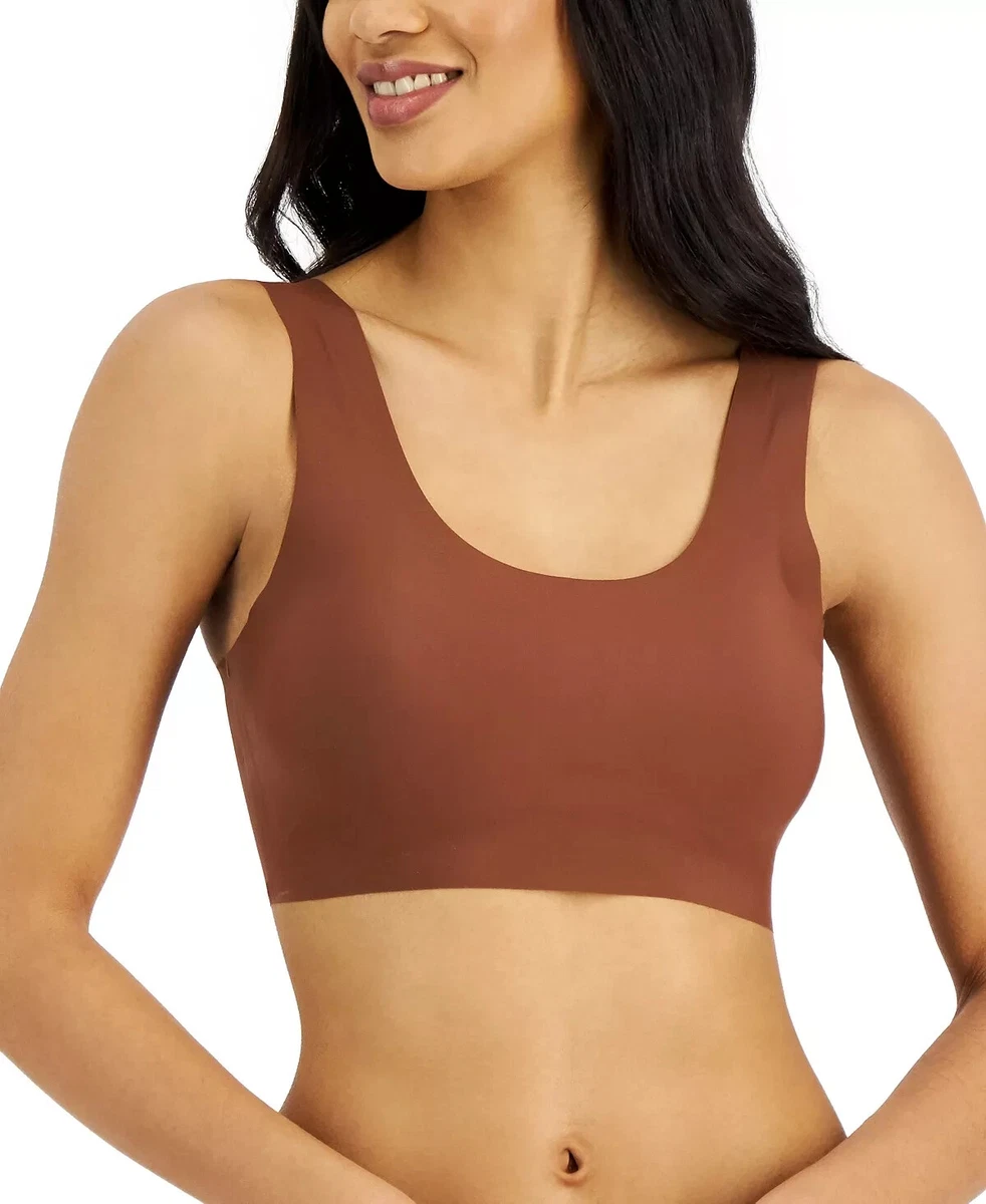 Alfani Women's Laser Cut Seamless Bralette, Down to Earth Brown