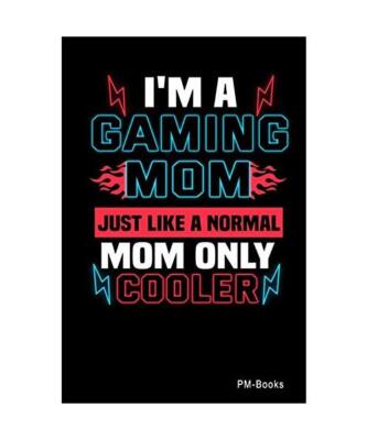 IM A Gaming Mom Just Like A Normal Mom Only Cooler: Kariertes A5 Notizbuch oder 