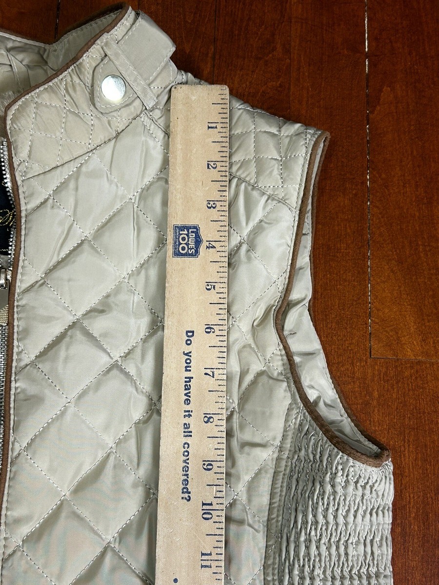 Special One LA Womens Large Beige Tan Quilted Puffer Vest