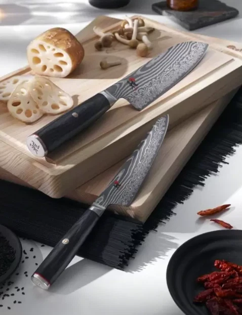 MIYABI 5000FC-D Knife set Santoku HE 180mm ＆130mm compact chef blade adopted
