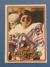 ROB CARPENTER (MIAMI OH HOF) Signed ROOKIE 1980 Topps #378 OILERS Autograph Auto